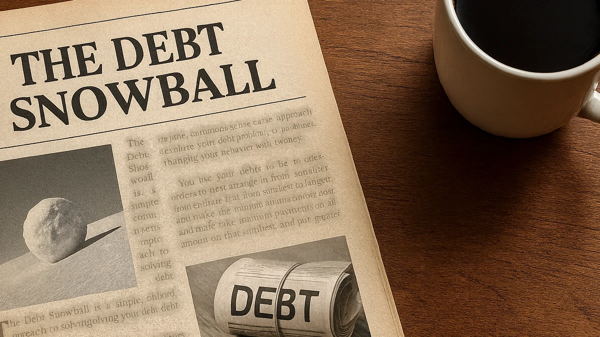Illustration of the Debt Snowball concept as it appeared in print before calculators and apps existed.
